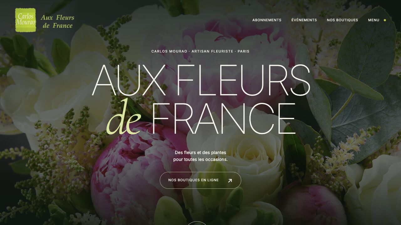 Aperçu de la refonte de Aux Fleurs de France