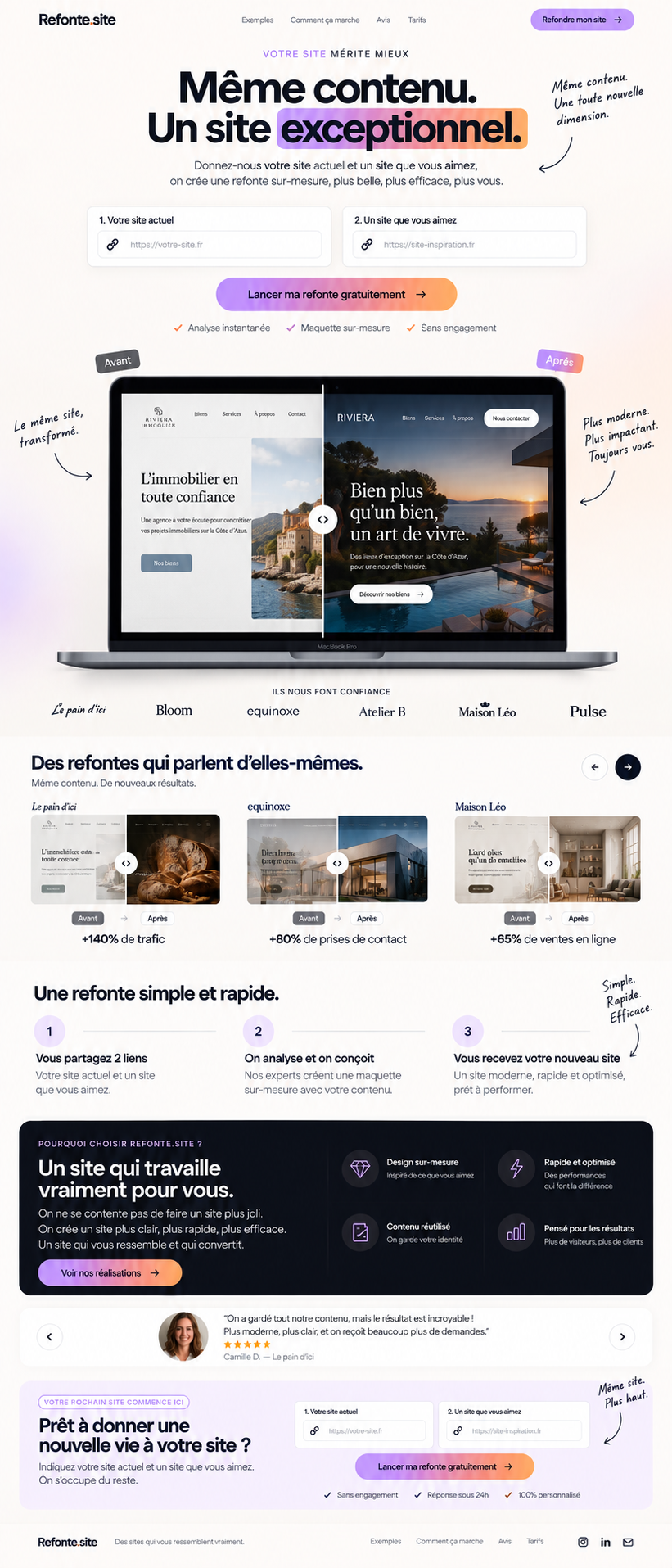 Visuel de couverture de Refonte.site